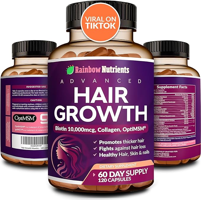 Hair Growth Rainbow Nutrients - Vitaminas para el crecimiento del cabello